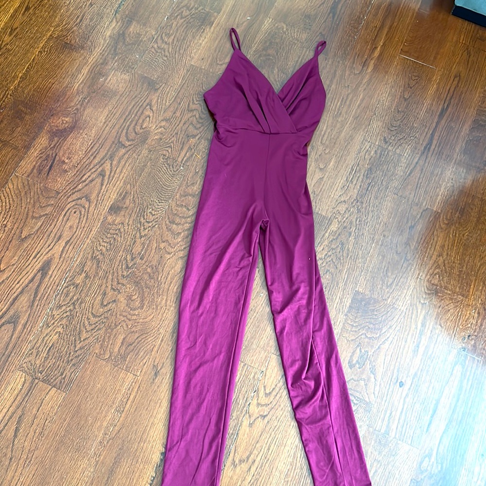 Maroon jumpsuit